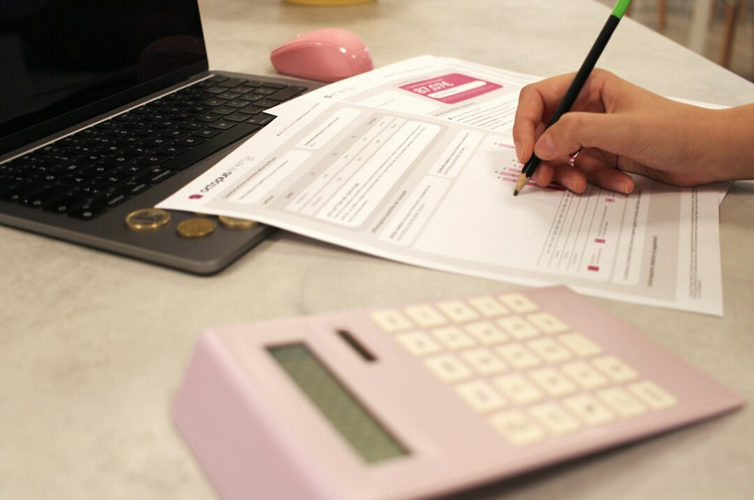person reviewing budget spreadsheet